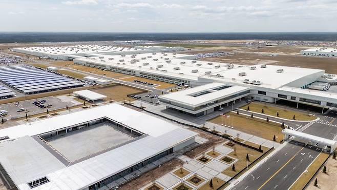 현대자동차그룹이 미국 조지아주에 완공한 신공장 '현대차그룹 메타플랜트 아메리카(HMGMA)' 전경. 현대차그룹 제공