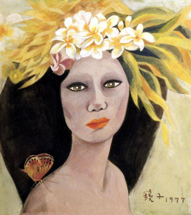 천경자 화백의 '미인도'로 알려져 있으나 천 화백이 자신의 그림이 아니라고 주장한 작품. 한국일보 자료사진