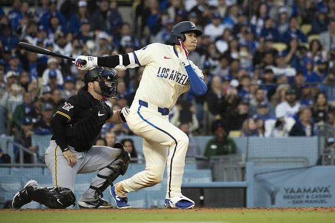 올시즌 오타니는 타자로만 경기에 출전하고 있다. 타율 0.277, 6홈런 8타점, OPS(출루율+장타율) 0.890을 기록 중이다. 사진 | AFP 연합뉴스