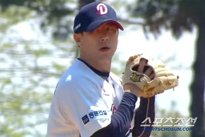 두산 베어스 고효준이 26일 퓨처스리그 경기에 등판했다. KBO 유튜브 중계 화면 캡쳐