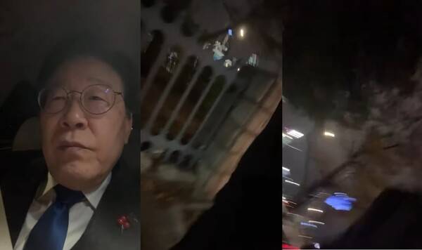 ▲지난해 12월3일 비상계엄 당일 이재명 당시 더불어민주당 대표는 국회로 가는 차 안에서부터 국회 담을 넘는 모습 등을 자신의 유튜브 채널인 '이재명TV'에서 직접 생중계했다. 4월 28일 기준 해당 라이브 영상은 295만 조회수를 기록했다. 사진출처=이재명TV 화면 갈무리.