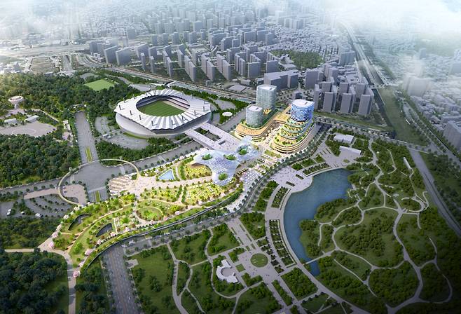 마포농수산물시장 일대 조감도. 서울시