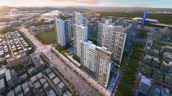 청주테크노폴리스의 한 아파트 조감도. /청주시 제공
