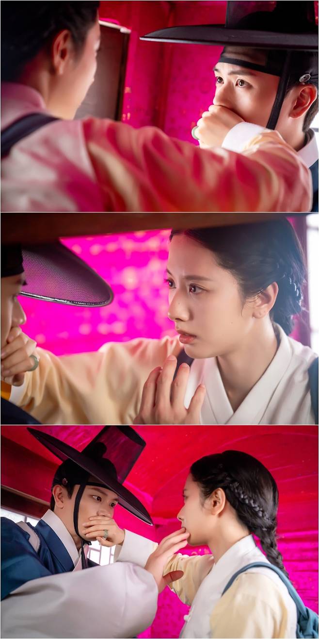 ‘귀궁’ 육성재♥김지연, 아찔한 입술 터치 1초 전 (제공: SBS)