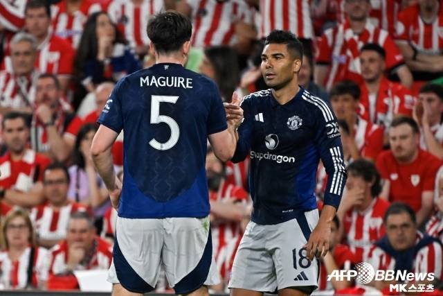 카세미루는 선제 및 결승골을 터뜨리며 맨유의 승리를 이끌었다. 사진(빌바오 스페인)=AFPBBNews=News1