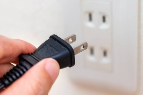 일본 등에서 사용되는 110볼트(V) 전기 콘센트와 플러그. 자료 : 123rf