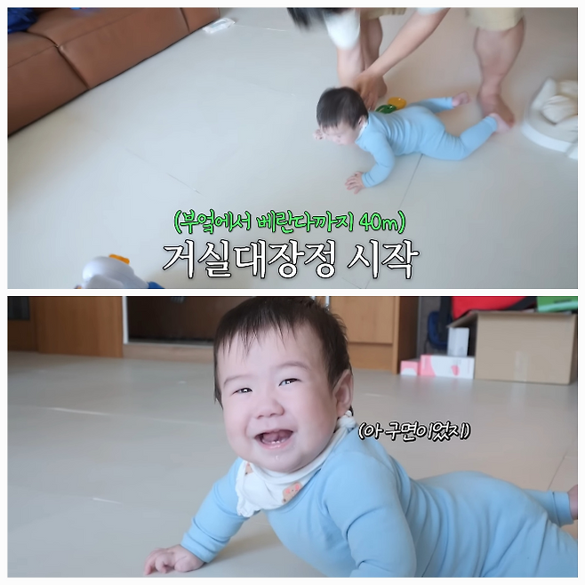 강재준이 아기의 입맛이 급성장하고 있음을 전했다. 사진=유튜브 채널 ‘기유TV’