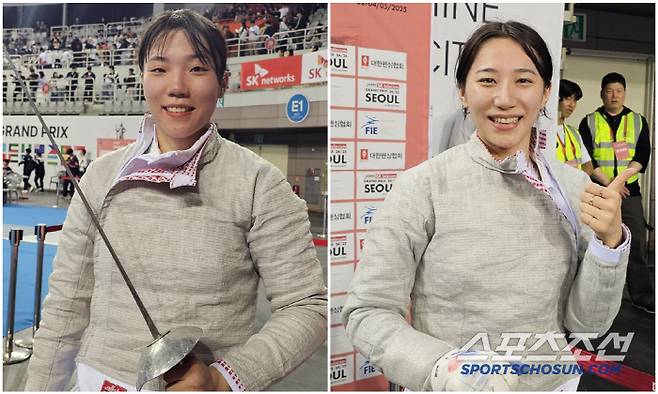 SK텔레콤 펜싱그랑프리에서 나란히 4강에 오른 '앙팡테리블' 전하영과 김정미