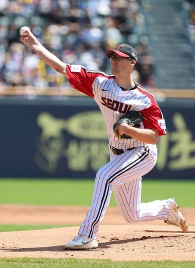 엘리에이저 에르난데스의 임시 대체 외국인 투수인 코엔 윈. 사진=LG 제공