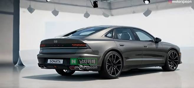 현대차 쏘나타 풀체인지 예상도(출처:남차카페)