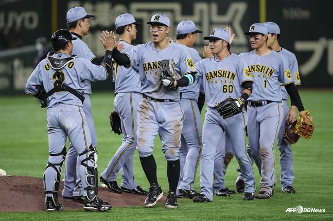 한신 선수들. /AFPBBNews=뉴스1