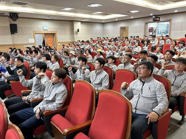 보은군체육회의 충북도민체전 결단식 모습.