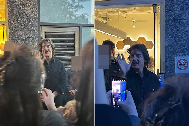 한 네티즌이 톰 크루즈를 봤다며 공개한 사진. /스레드