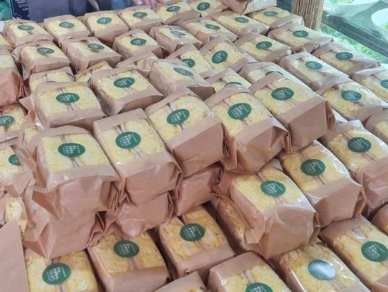 대전의 유명 빵집 성심당이 주문한 샌드위치. 사진 SNS 캡처