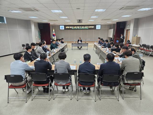 ▲남해군-쏠비치 남해 개장TF 업무협의 회의. ⓒ남해군