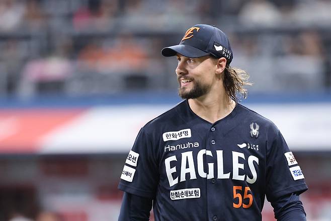 11일 키움 히어로즈와 경기에 한화 이글스 선발투수로 나선 라이언 와이스