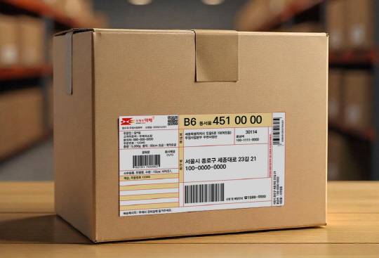 안심택배주소 '홈넘버'가 적용된 택배상자. 아티센클로잇 제공