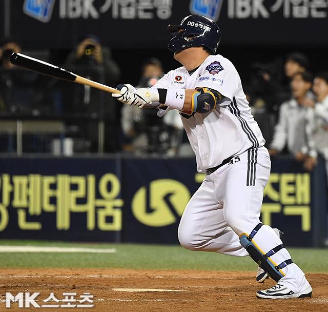 두산 김기연은 11일 NC 더블헤더 2차전에서 적시타로 타점을 올렸다. 사진=천정환 기자