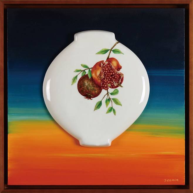 Cell Division-Shooting at the Moon V_50x50cm Porcelain_Oil on Canvas *재판매 및 DB 금지