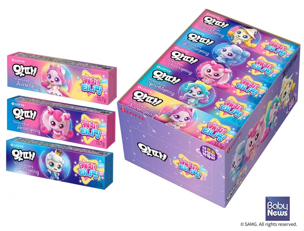 '왓따 & 캐치! 티니핑' 컬래버 패키지 이미지. ⓒ롯데웰푸드