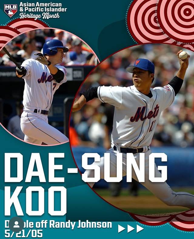 (메이저리그 네트워크가 AAPI를 기념하기 위해 소개한 뉴욕 메츠 시절의 구대성)