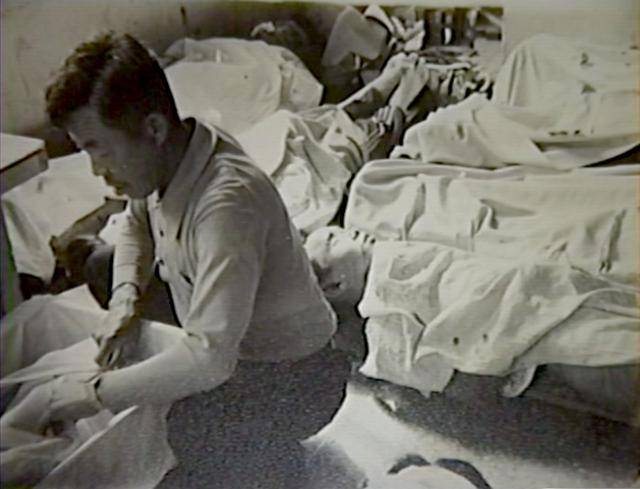 1980년 5월 전남대학교 병원 영안실에 시신들이 쌓여있는 모습. 데이비드 돌린저 제공