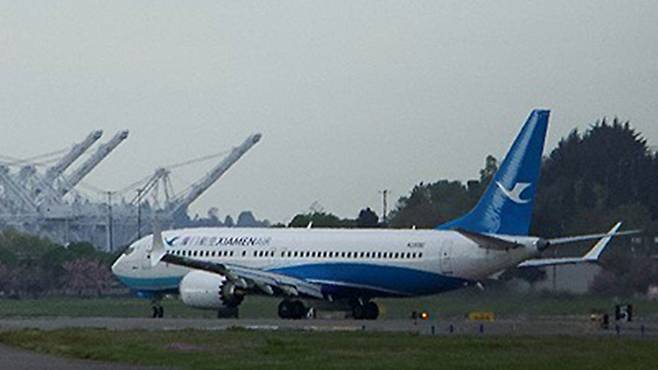 지난달 19일(현지시간) 미국 시애틀로 반송된 보잉사 항공기