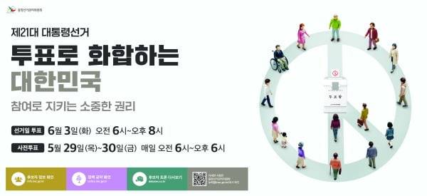 제21대 대통령 선거 포스터.화성특례시 제공