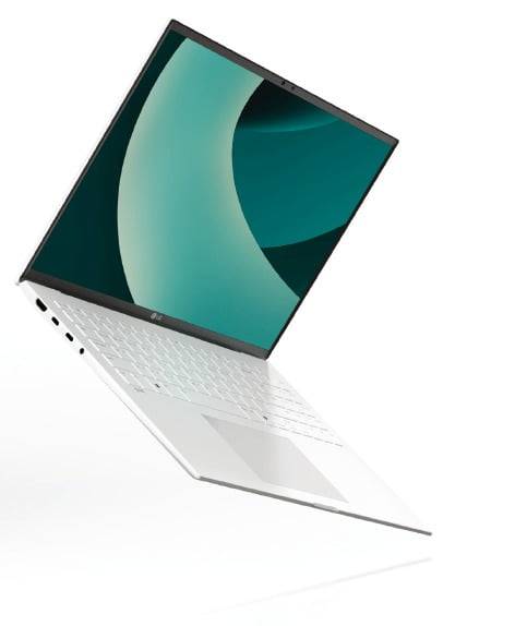 2025년 신규 출시한 LG 그램 AI. AMD 라이젠 AI 300 시리즈 탑재 모델의 옆면 이미지. 두께는 15.4~16.95㎜다. /LG전자 제공