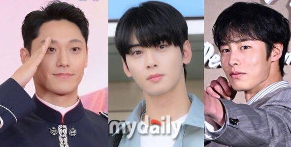 왼쪽부터 배우 아도현, 그룹 아스트로 멤버 겸 배우 차은우, 배우 이재욱 / 마이데일리