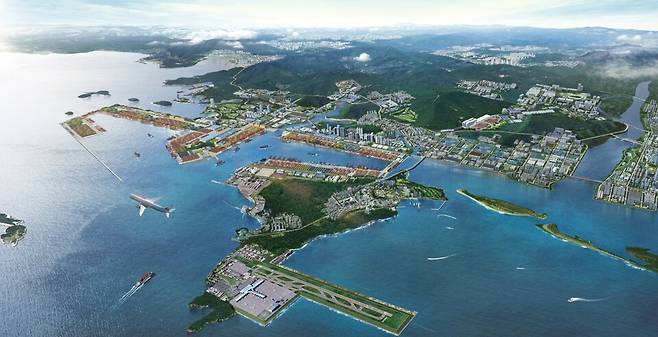 진해신항, 가덕도 신공항 일원 미래 조감도 ⓒ창원시