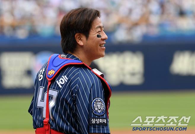 11일 대구 라이온즈파크에서 열린 삼성 라이온즈와 LG 트윈스의 경기. 삼성 강민호가 경기를 준비하고 있다. 대구=박재만 기자 pjm@sportschosun.com/2025.05.11/