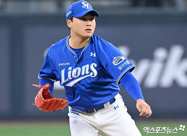 삼성 라이온즈 좌완 이승현이 18일 부산 사직야구장에서 열린 2025 신한 SOL Bank KBO리그 롯데 자이언츠와의 팀 간 6차전에서 패전투수가 됐다. 사진 엑스포츠뉴스 DB