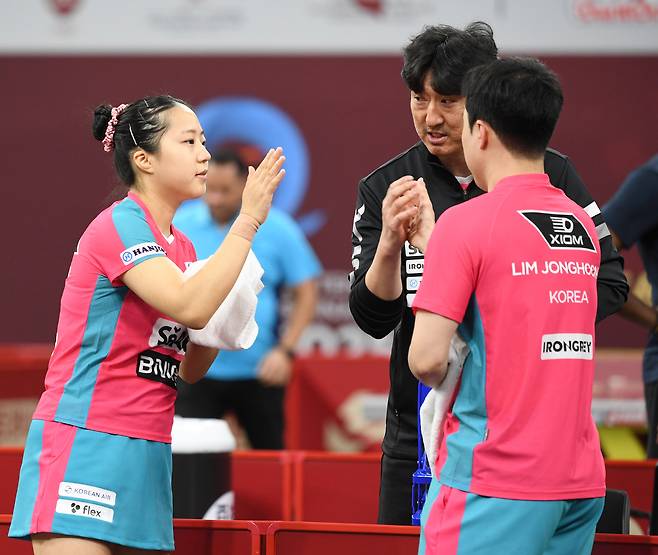 남녀 혼합 복식 신유빈-임종훈 조(대한탁구협회 제공)