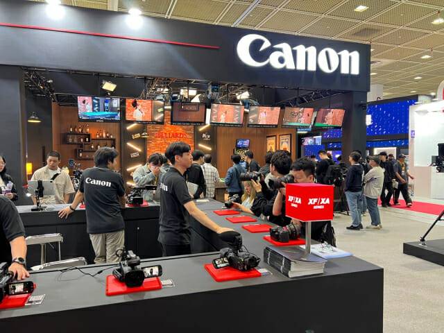KOBA 2025 캐논코리아 부스 전경 (사진=지디넷코리아)