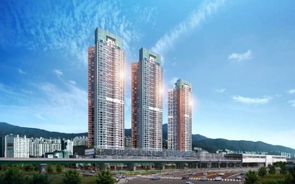 ※본 CG(그림)는 소비자의 이해를 돕기 위해 제작된 것이므로, 실제와 다소 차이가 있을 수 있습니다. 두산위브더제니스 평내호평역 N49 투시도.