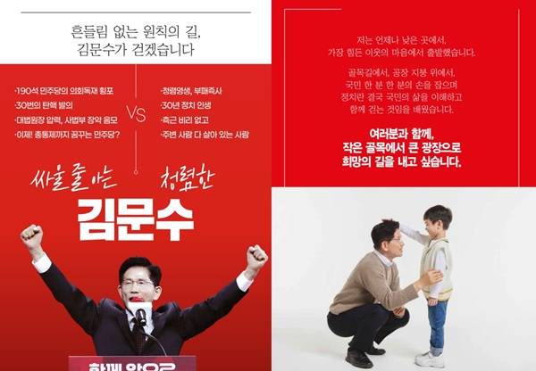 ▲ 김문수 후보 선거공보물 내용 일부