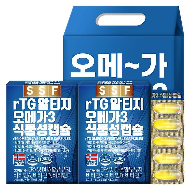 순수식품 rTG 알티지 오메가3 식물성캡슐