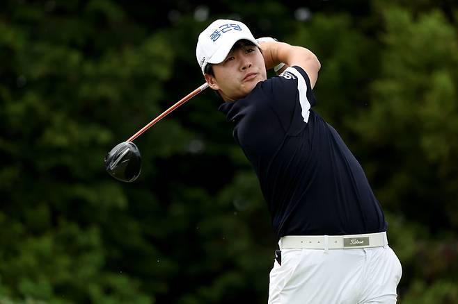 김민규의 스윙 모습. /KPGA