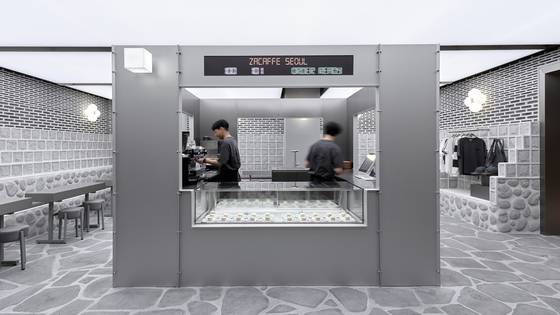 자라(ZARA) 서울 명동 눈스퀘어점 '자카페(Zacaffe)' 전경. 자라