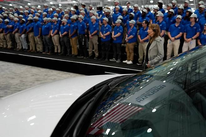 지난 3월 조지아주 사바나 근처에 있는 현대자동차 전기자동차 생산 공장 /AP=뉴시스