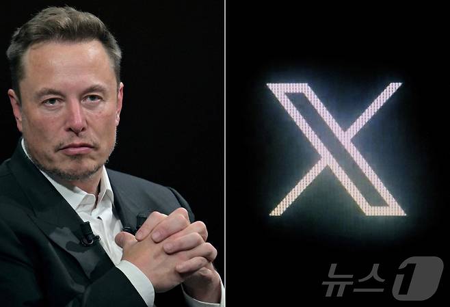 일론 머스크 테슬라 최고경영자와 그의 소셜플랫폼 X의 로고. ⓒ AFP=뉴스1