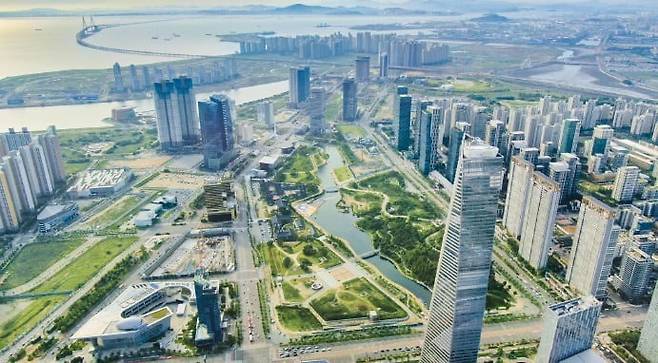 인천경제자유구역의 송도국제도시 전경. 사진=인천경제청