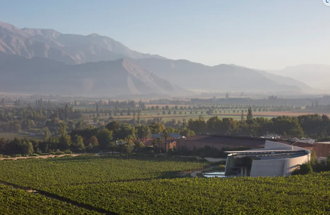 칠레 중북부의 아콩카구아 밸리에 위치한 에라주리즈 와이너리. 에라주리즈