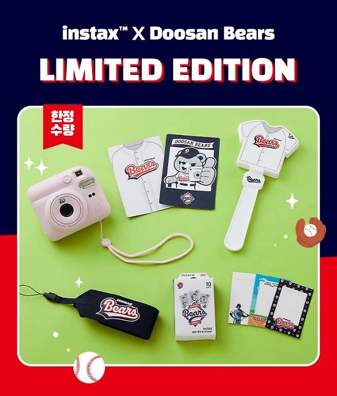 한국후지필름 '인스탁스 미니12x두산베어스 2025 응원 팩' *재판매 및 DB 금지