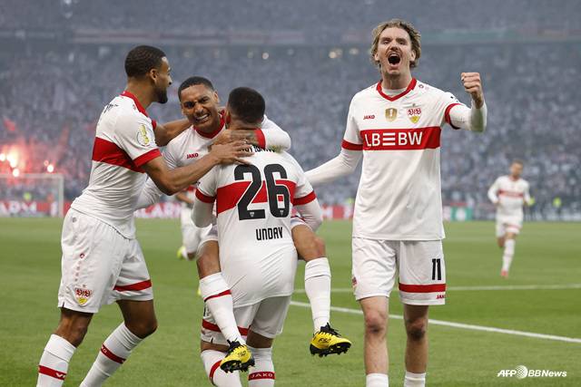 슈투트가르트의골 세리머니. /AFPBBNews=뉴스1