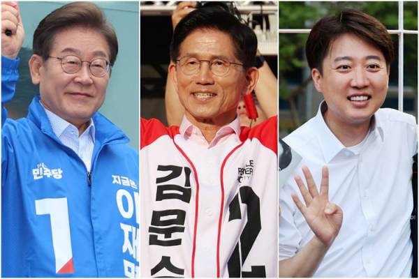 왼쪽부터 이재명, 김문수, 이준석 후보. /연합뉴스 제공