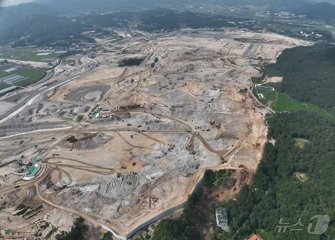 용인반도체클러스터 일반산업단지 공사 현장 모습.(용인시 제공) ⓒ News1 김평석 기자