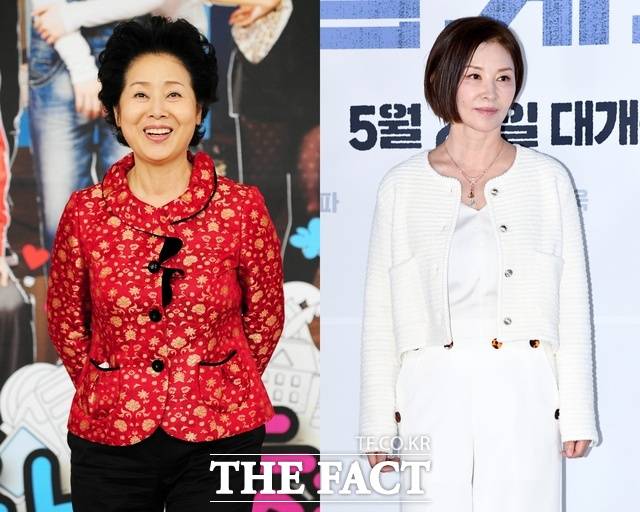 배우 선우용여(왼쪽)와 이미숙이 지난달 각각 유튜브 채널 '순풍 선우용여'와 '이미숙-숙스러운 미숙 씨'를 개설했다. /더팩트 DB