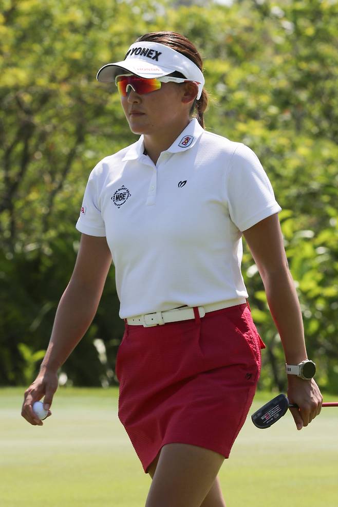 이와이 치사토가 26일 멕시코 엘 카말레온 골프코스에서 열린 LPGA 투어 멕시코 리비에라 마야 오픈 4라운드에서 경기하고 있다./EPA 연합뉴스